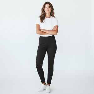 J. Crew Sleek Black Ultra Skinny Ponte Pants with Back Exposed Zipper